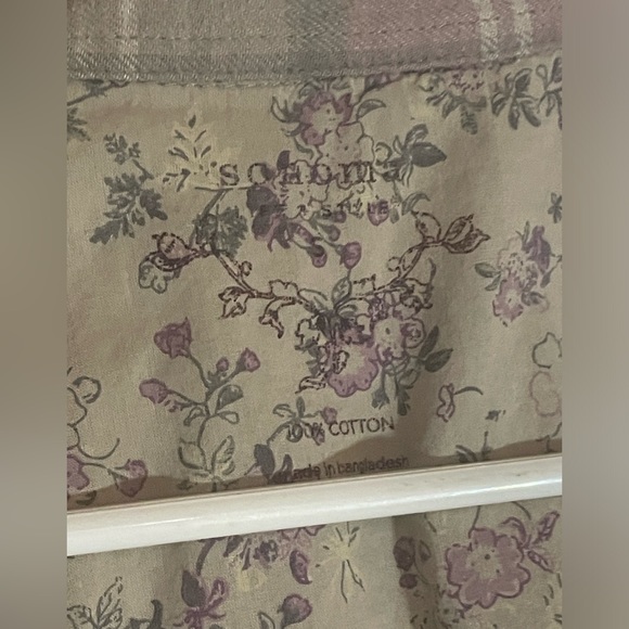 Cotton Sonoma Plaid Flannel Shirt, Size Small, Purple and Gray 💜🩶 - Picture 4 of 5